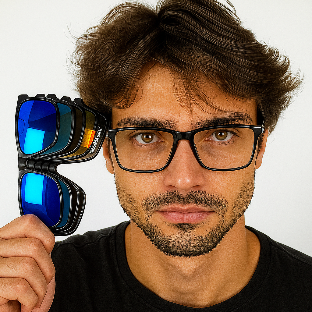 Visión Total 6-en-1 – ¡Unas gafas, todas las soluciones! Protección, estilo y comodidad en un solo accesorio.