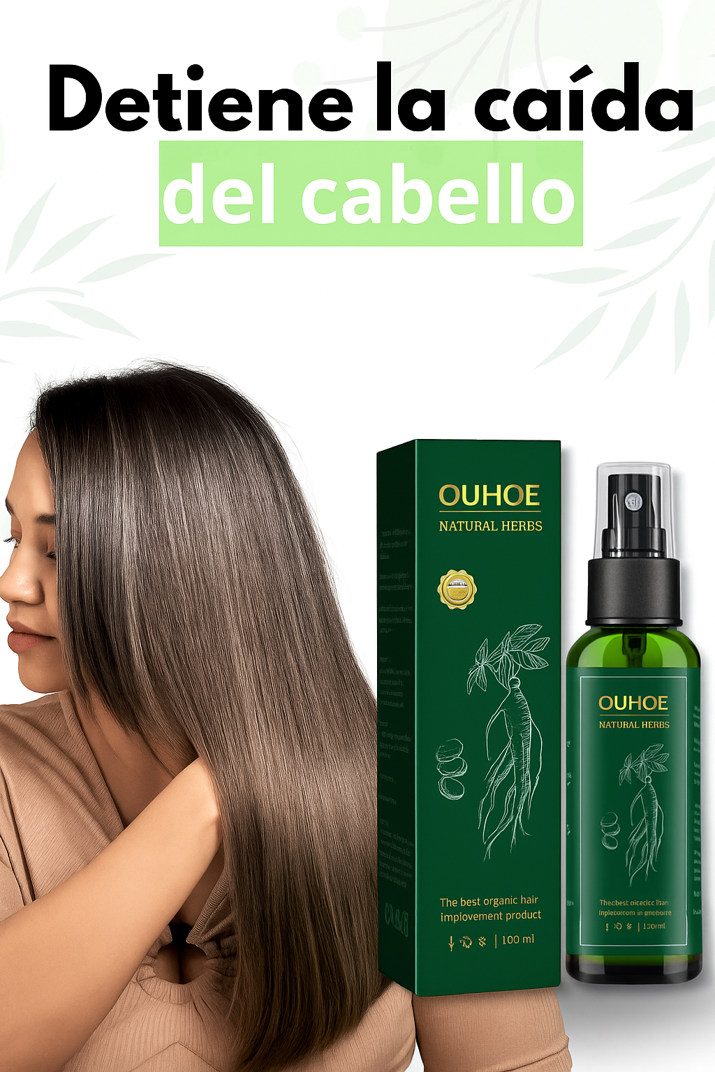 Tratamiento natural para estimular el crecimiento y detener la caída del cabello ¡Compre 1 y llévese 2!