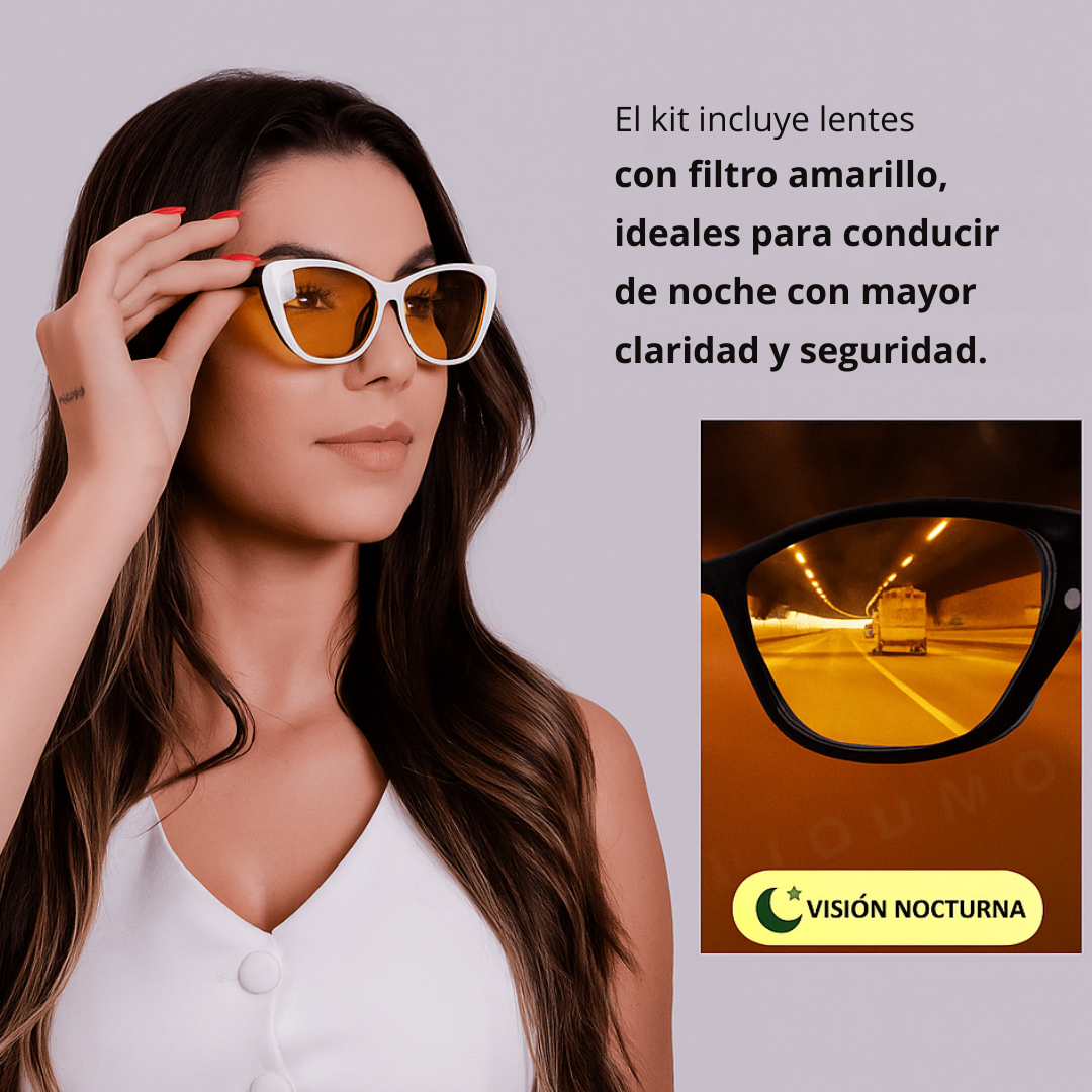 Visión Total 6-en-1 – ¡Unas gafas, todas las soluciones! Protección, estilo y comodidad en un solo accesorio.