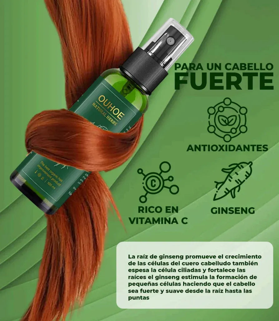 Tratamiento natural para estimular el crecimiento y detener la caída del cabello ¡Compre 1 y llévese 2!