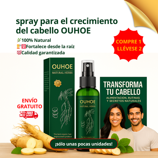 Tratamiento natural para estimular el crecimiento y detener la caída del cabello ¡Compre 1 y llévese 2!