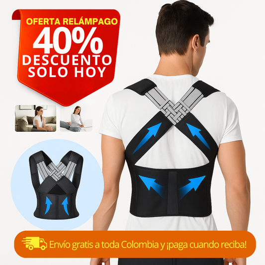CORRECTOR DE POSTURA ORTOPÉDICO – UNISEX Y AJUSTABLE